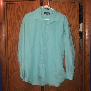 🤗Men’s L Turquoise/Light Blue-Green Dress Shirt